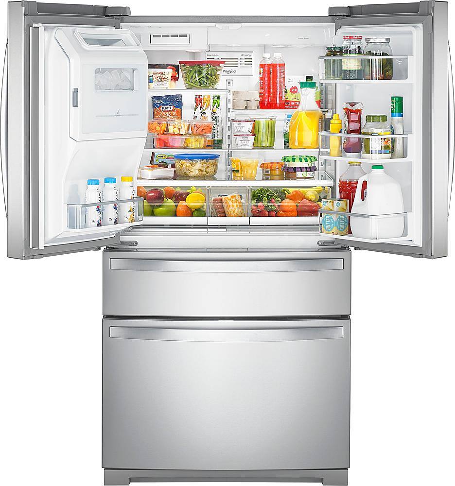 Alt View 2. Whirlpool - 26.2 Cu. Ft. 4-Door French Door Refrigerator - Fingerprint Resistant Stainless Steel.