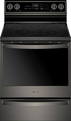 Whirlpool - 6.4 Cu. Ft. Freestanding Electric Convection Range with Self-Cleaning - Black Stainless Steel