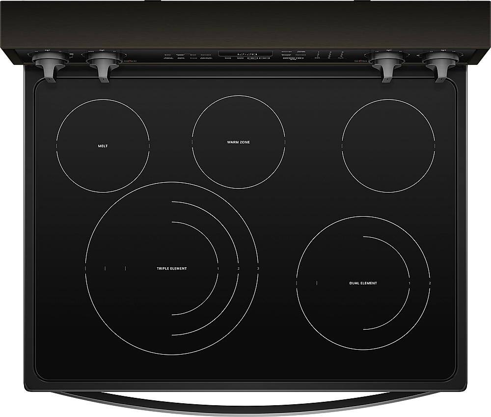 Alt View 12. Whirlpool - 6.4 Cu. Ft. Freestanding Electric Convection Range with Self-Cleaning - Black stainless steel.
