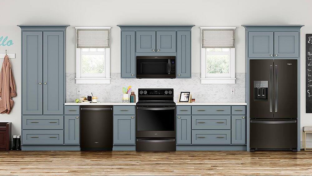 Alt View 15. Whirlpool - 6.4 Cu. Ft. Freestanding Electric Convection Range with Self-Cleaning - Black stainless steel.