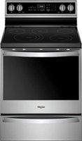 Whirlpool - 6.4 Cu. Ft. Freestanding Electric Convection Range with Self-Cleaning - Stainless Steel - Front_Zoom