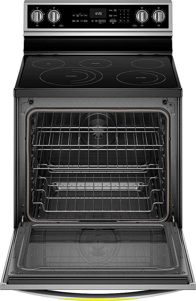 Alt View 11. Whirlpool - 6.4 Cu. Ft. Freestanding Electric Convection Range with Self-Cleaning - Fingerprint Resistant Stainless Steel.
