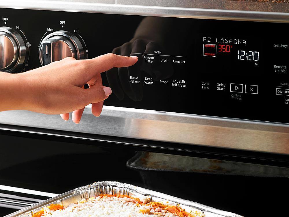 Alt View 14. Whirlpool - 6.4 Cu. Ft. Freestanding Electric Convection Range with Self-Cleaning - Fingerprint Resistant Stainless Steel.