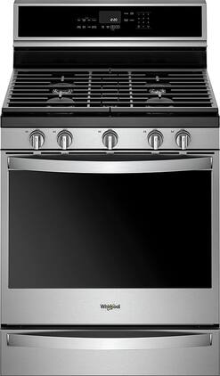 Whirlpool - 5.8 Cu. Ft. Freestanding Gas Convection Range with Self-Cleaning - Stainless Steel