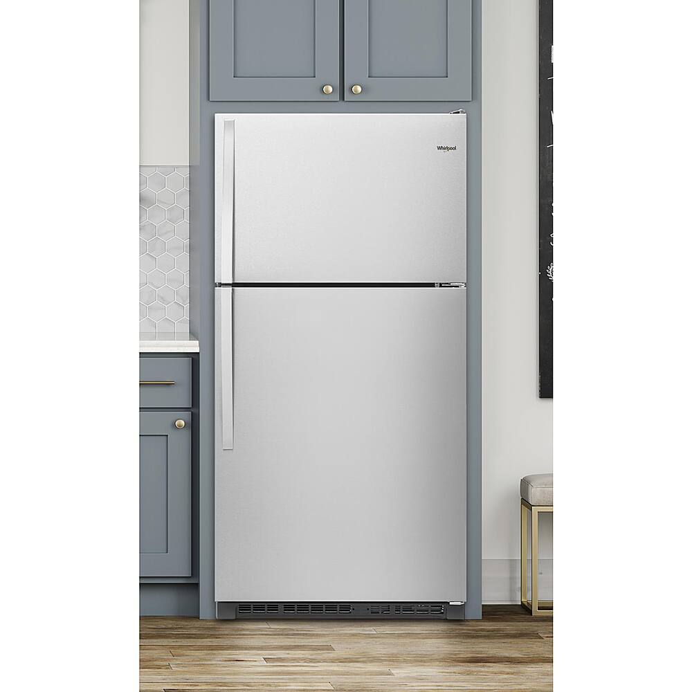 Alt View 15. Whirlpool - 20.5 Cu. Ft. Top-Freezer Refrigerator - Fingerprint Resistant Stainless Steel.