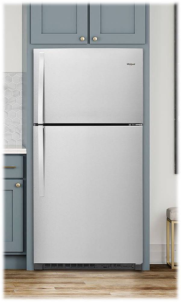 Alt View 19. Whirlpool - 21.3 Cu. Ft. Top-Freezer Refrigerator - Fingerprint Resistant Stainless Steel.