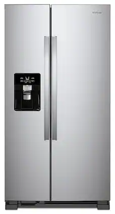 Whirlpool - 21.4 Cu. Ft. Side-by-Side Refrigerator with Fingerprint Resistant - Stainless Steel