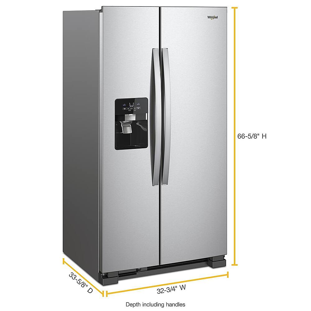 Alt View 11. Whirlpool - 21.4 Cu. Ft. Side-by-Side Refrigerator with Fingerprint Resistant - Fingerprint Resistant Stainless Steel.