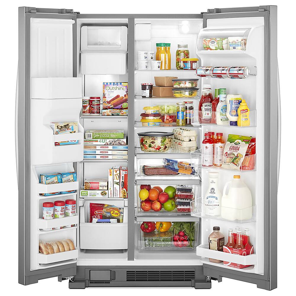 Alt View 5. Whirlpool - 21.4 Cu. Ft. Side-by-Side Refrigerator with Fingerprint Resistant - Fingerprint Resistant Stainless Steel.