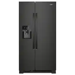 Whirlpool - 21.4 Cu. Ft. Side-by-Side Refrigerator - Black