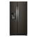 Front. Whirlpool - 21.4 Cu. Ft. Side-by-Side Refrigerator - Black Stainless Steel with Printshield Finish.