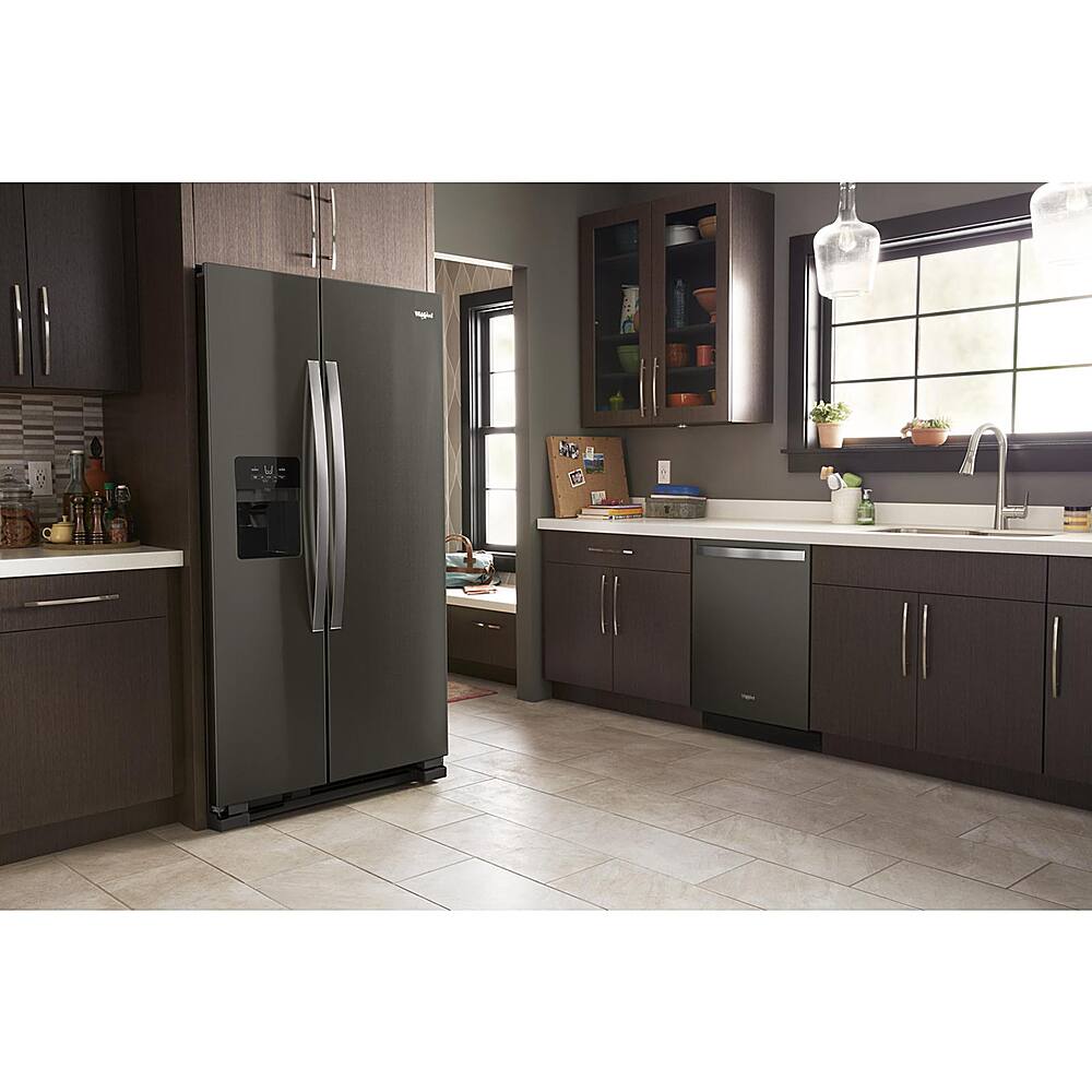 Alt View 14. Whirlpool - 21.4 Cu. Ft. Side-by-Side Refrigerator - Black Stainless Steel with Printshield Finish.