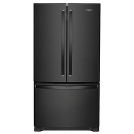 Whirlpool - 20 cu. ft. French Door Refrigerator with Counter Depth Design - Black