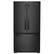 Front. Whirlpool - 20 cu. ft. French Door Refrigerator with Counter Depth Design - Black.