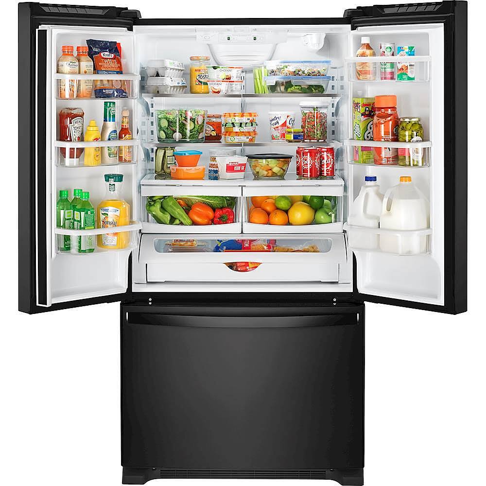 Alt View 12. Whirlpool - 20 cu. ft. French Door Refrigerator with Counter Depth Design - Black.
