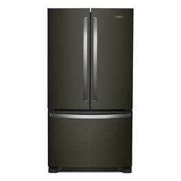 Whirlpool - 20 cu. ft. French Door Refrigerator with Counter Depth Design - Black Stainless Steel