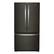 Front. Whirlpool - 20 cu. ft. French Door Refrigerator with Counter Depth Design - Black stainless steel.
