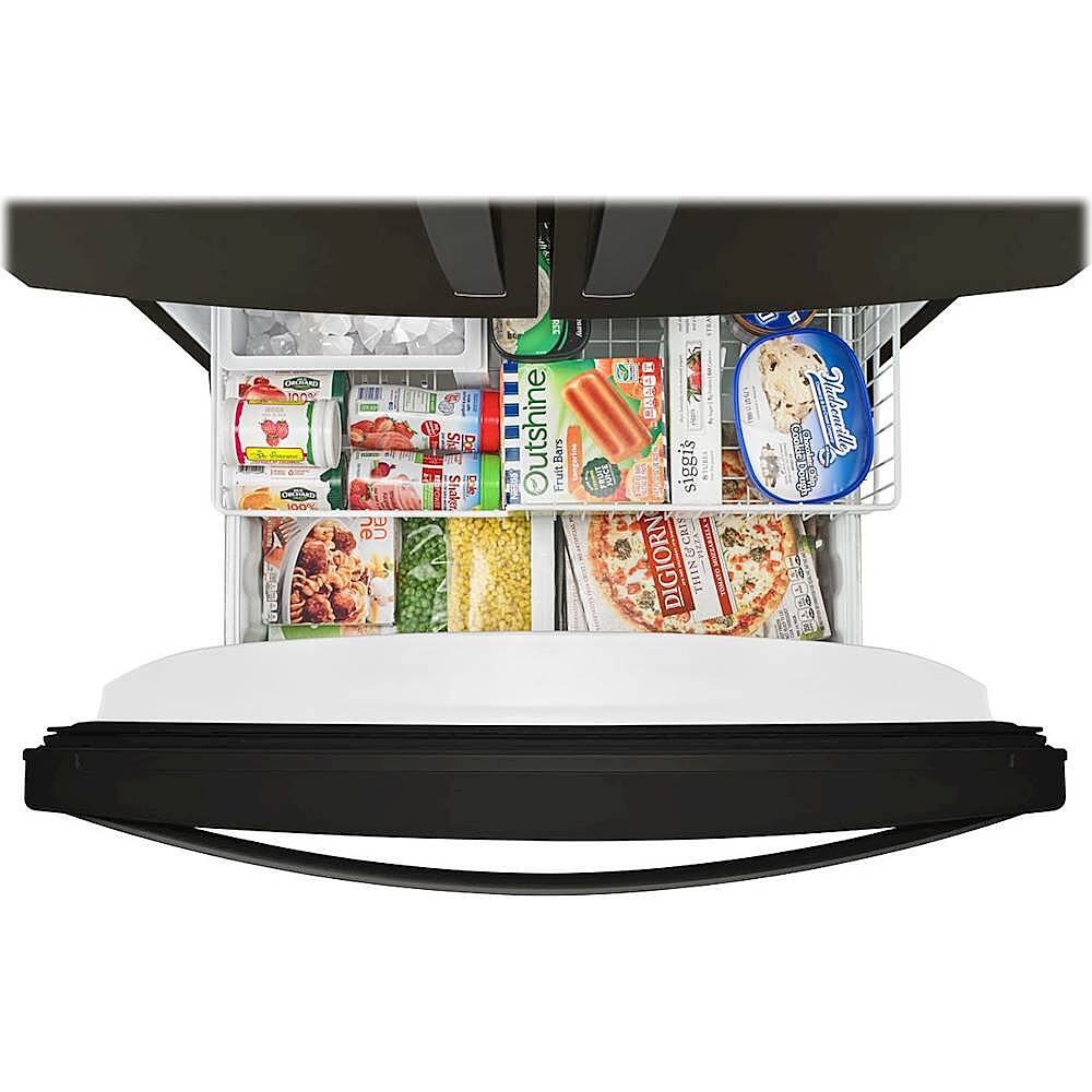 Alt View 11. Whirlpool - 20 cu. ft. French Door Refrigerator with Counter Depth Design - Black stainless steel.