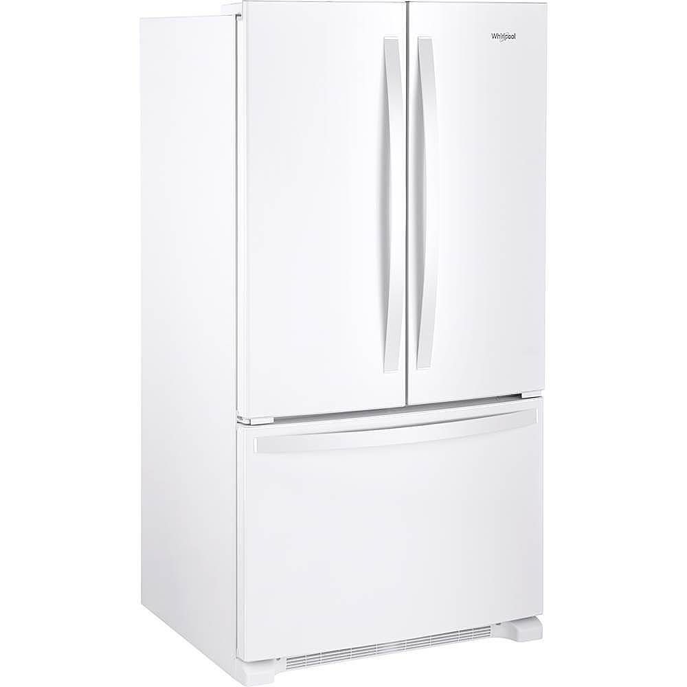 Angle. Whirlpool - 20 cu. ft. French Door Refrigerator with Counter Depth Design - White.