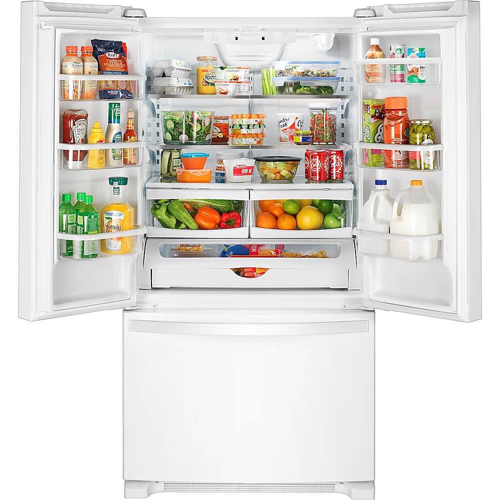 Alt View 11. Whirlpool - 20 cu. ft. French Door Refrigerator with Counter Depth Design - White.