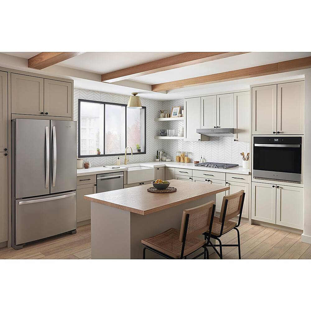 Alt View 14. Whirlpool - 20 cu. ft. French Door Refrigerator with Counter Depth Design - Stainless steel.