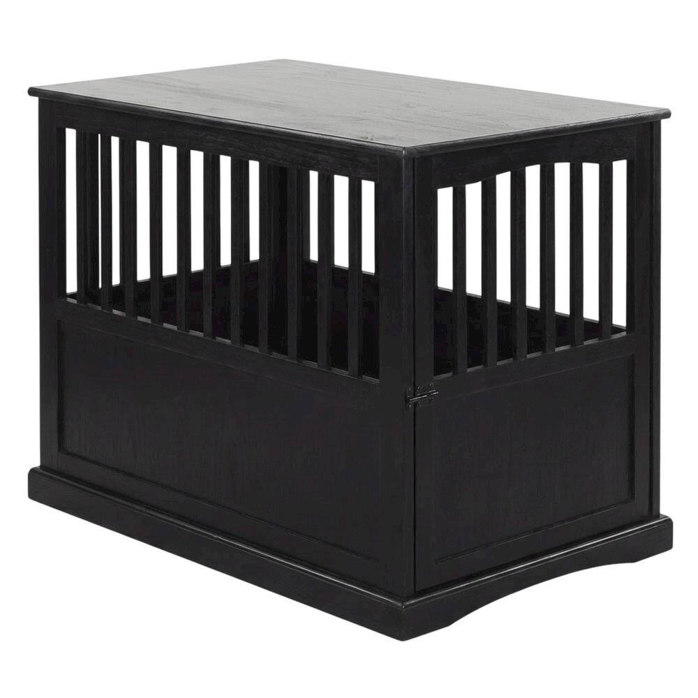 Left. FurniFact - Black End Table with Modern Design and Sturdy Construction - Black.