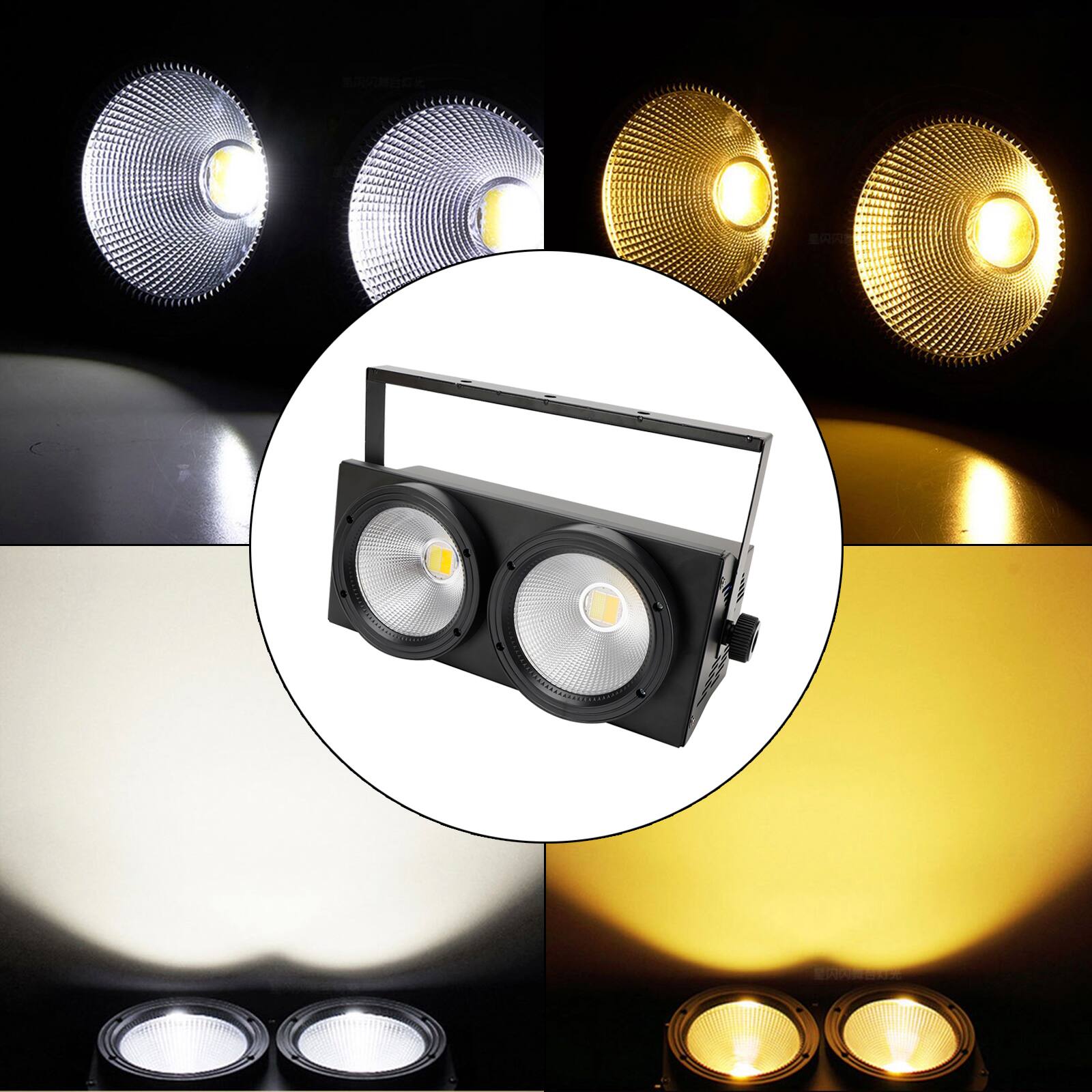 Alt View 2. Topteng - 200W COB LED Par Can Light - DMX512 Control, Warm/Cool White Switchable, 100,000-Hour Lifespan, for Stage DJ Disco.