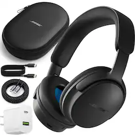 Bundle - Bose - QuietComfort Headphones 2nd Gen Over-Ear Wireless Power - Black