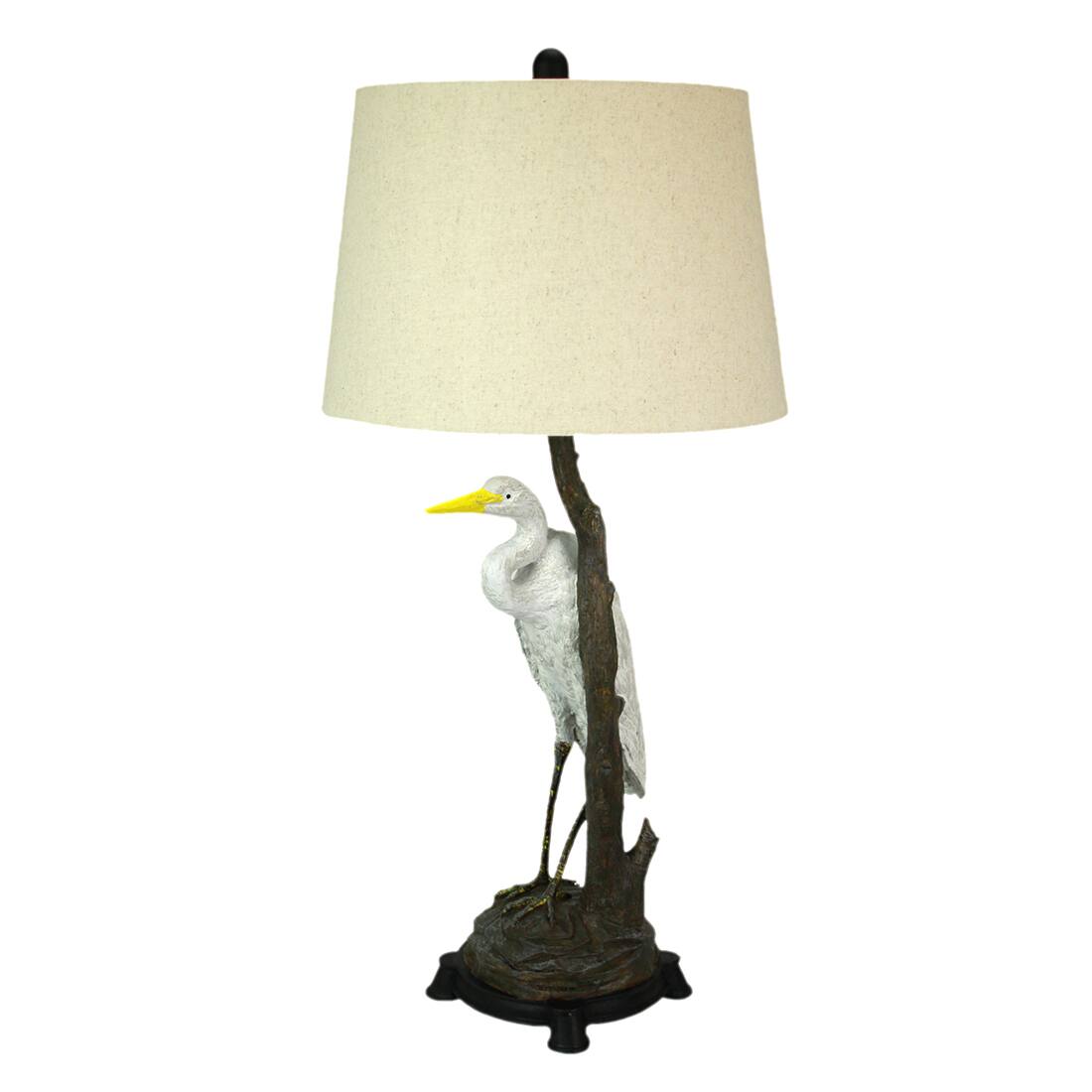 Alt View 1. Things2Die4 - Set of 2 Heron Table Lamps - 30.5" High - Coastal Bedroom Decor - Multicolored.