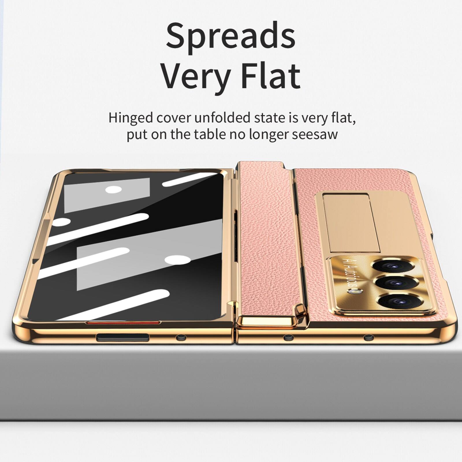 Spreads Very Flat

Hinged cover unfolded state is very flat, put on the table no longer seesaw