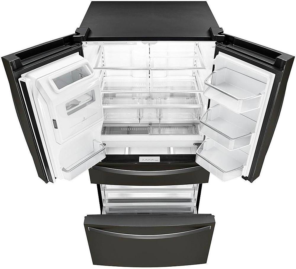 Alt View 11. Whirlpool - 26.2 Cu. Ft. 4-Door French Door Refrigerator - Black Stainless Steel with Printshield Finish.