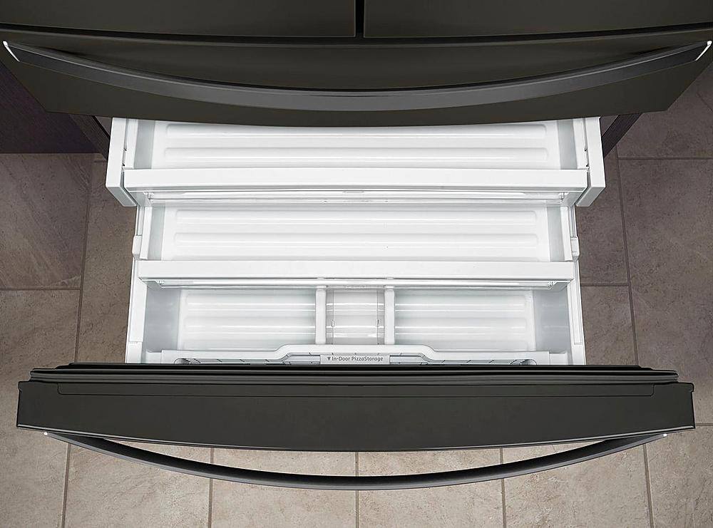 Alt View 3. Whirlpool - 26.2 Cu. Ft. 4-Door French Door Refrigerator - Black Stainless Steel with Printshield Finish.