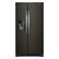 Front. Whirlpool - 24.5 Cu. Ft. Side-by-Side Refrigerator - Black Stainless Steel with Printshield Finish.