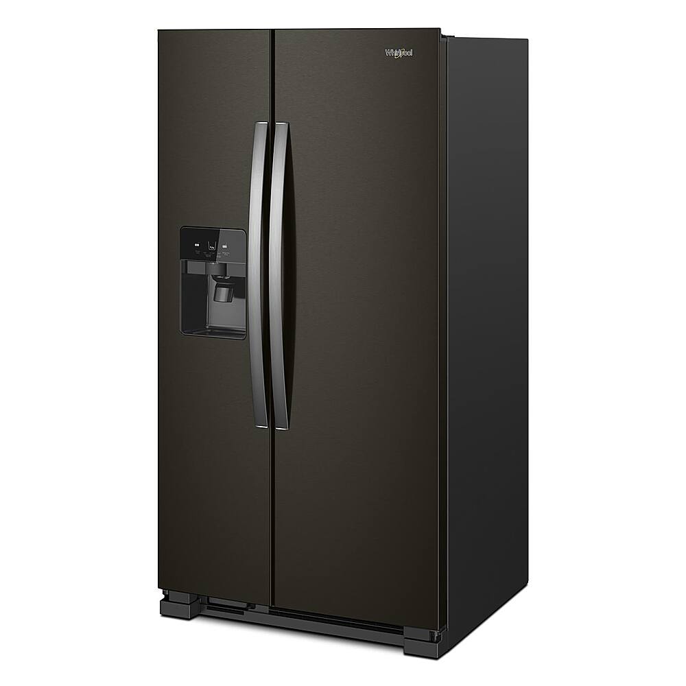 Alt View 3. Whirlpool - 24.5 Cu. Ft. Side-by-Side Refrigerator - Black Stainless Steel with Printshield Finish.
