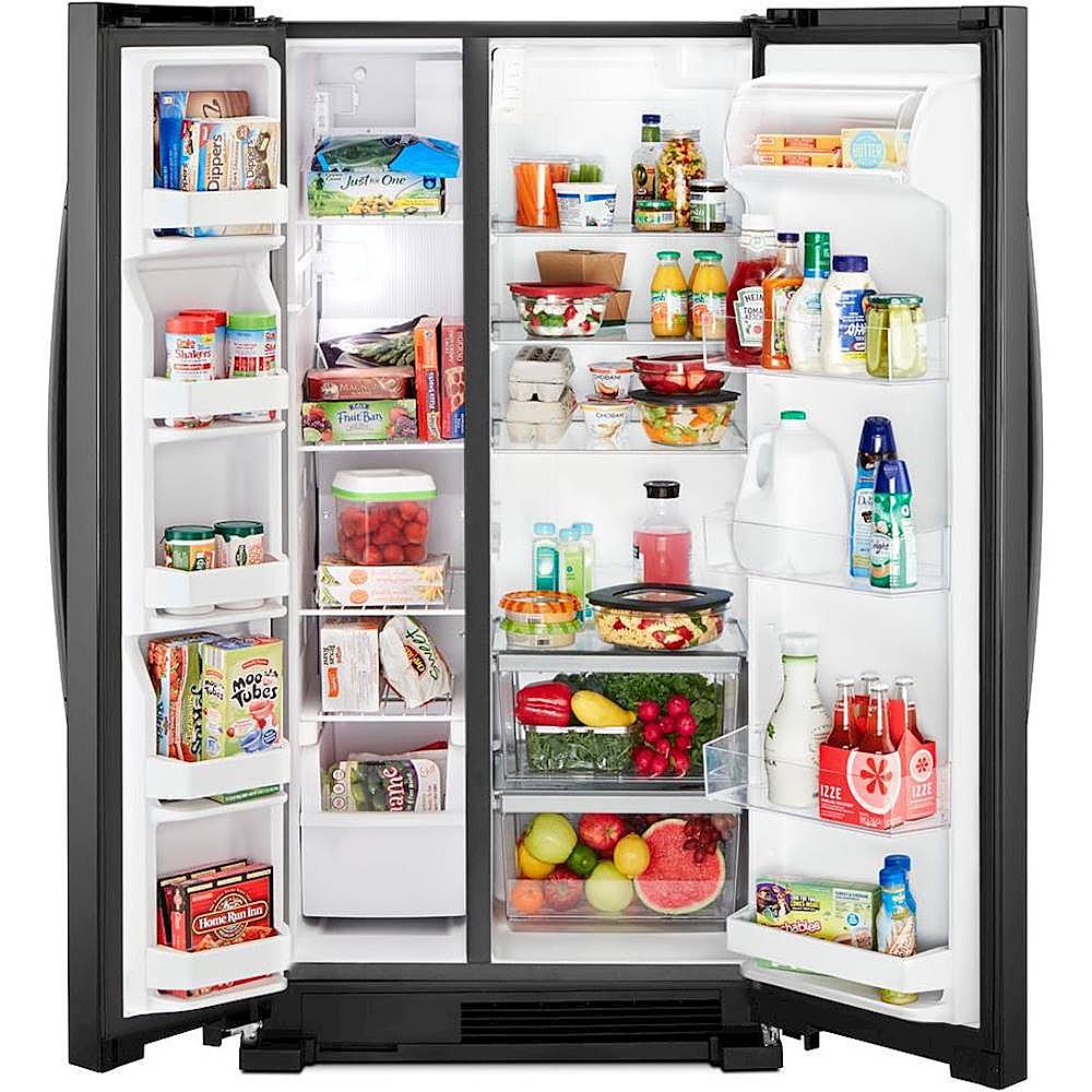 Alt View 1. Whirlpool - 21.7 Cu. Ft. Side-by-Side Refrigerator - Black.