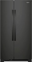 Whirlpool - 25.1 Cu. Ft. Side-by-Side Refrigerator - Black - Front_Zoom