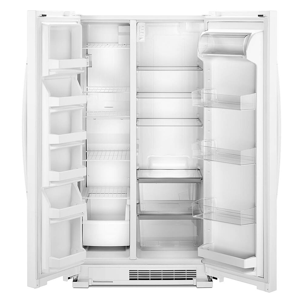 Angle. Whirlpool - 25.1 Cu. Ft. Side-by-Side Refrigerator - White.