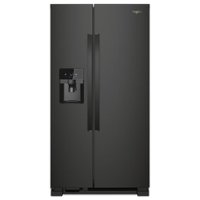 Whirlpool - 24.6 Cu. Ft. Side-by-Side Refrigerator with Water and Ice Dispenser - Black - Front_Zoom