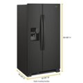 Alt View 1. Whirlpool - 24.6 Cu. Ft. Side-by-Side Refrigerator with Water and Ice Dispenser - Black.
