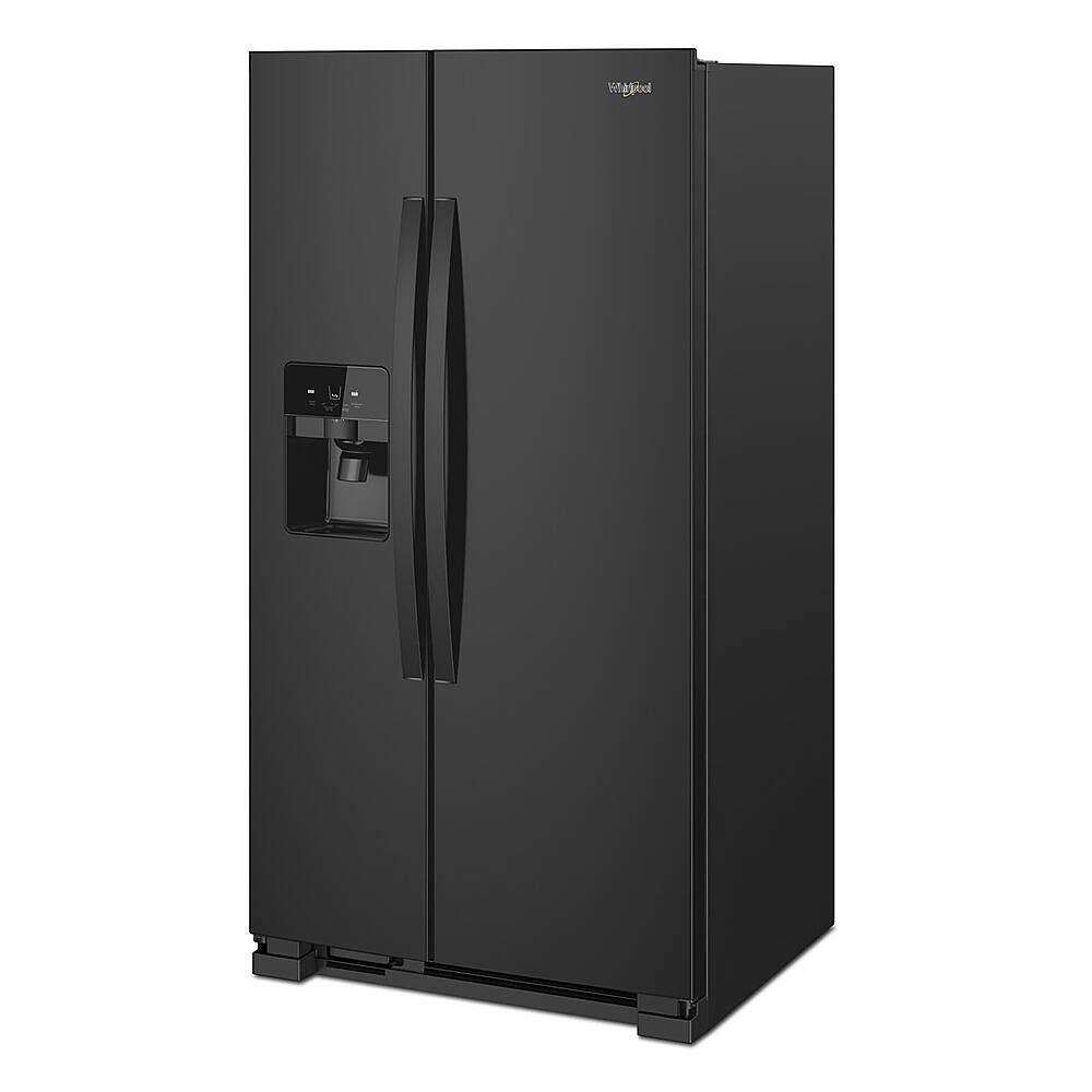 Alt View 3. Whirlpool - 24.6 Cu. Ft. Side-by-Side Refrigerator with Water and Ice Dispenser - Black.