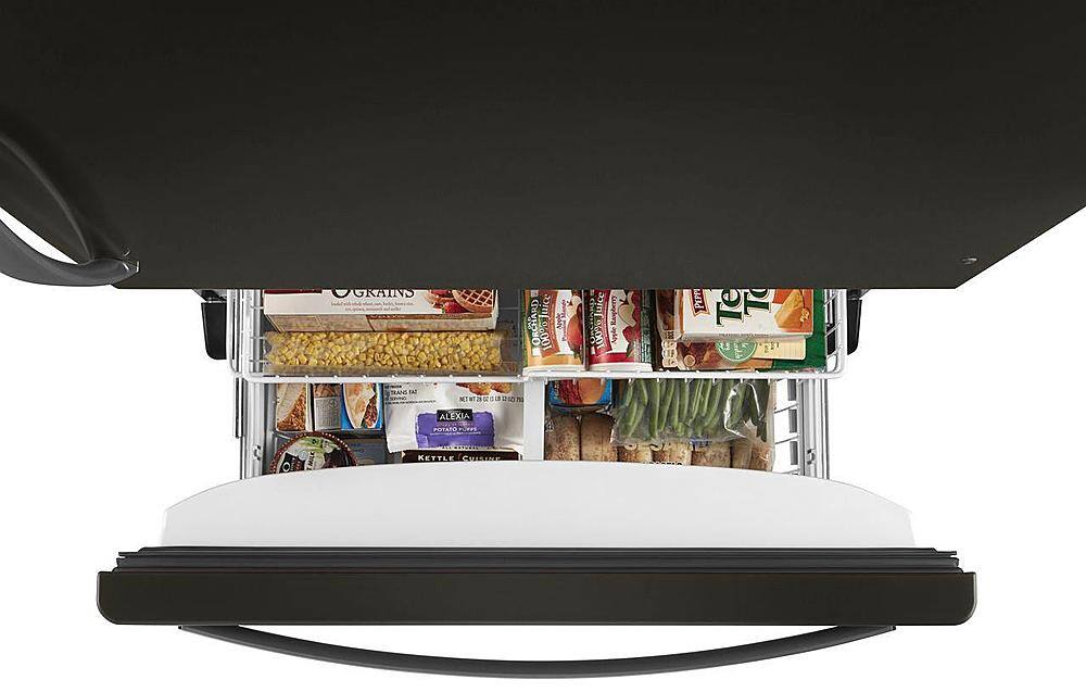 Alt View 11. Whirlpool - 22 Cu. Ft. Bottom-Freezer Refrigerator with SpillGuard Glass Shelves - Black Stainless.