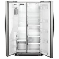 Whirlpool - 20.6 Cu. Ft. Side-by-Side Counter-Depth Refrigerator - Stainless Steel - Angle_Zoom