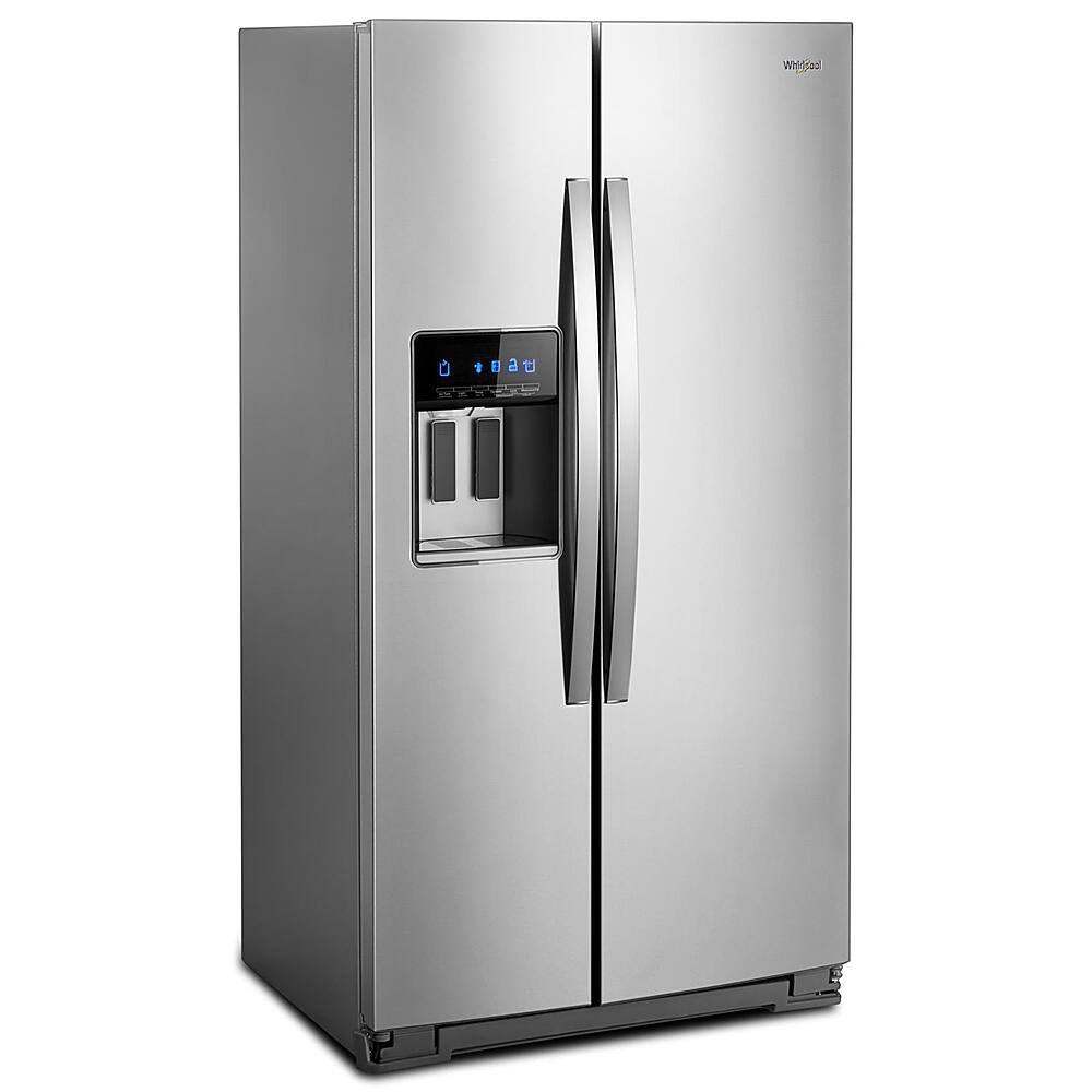 Alt View 3. Whirlpool - 20.6 Cu. Ft. Side-by-Side Counter-Depth Refrigerator - Fingerprint Resistant Stainless Steel.