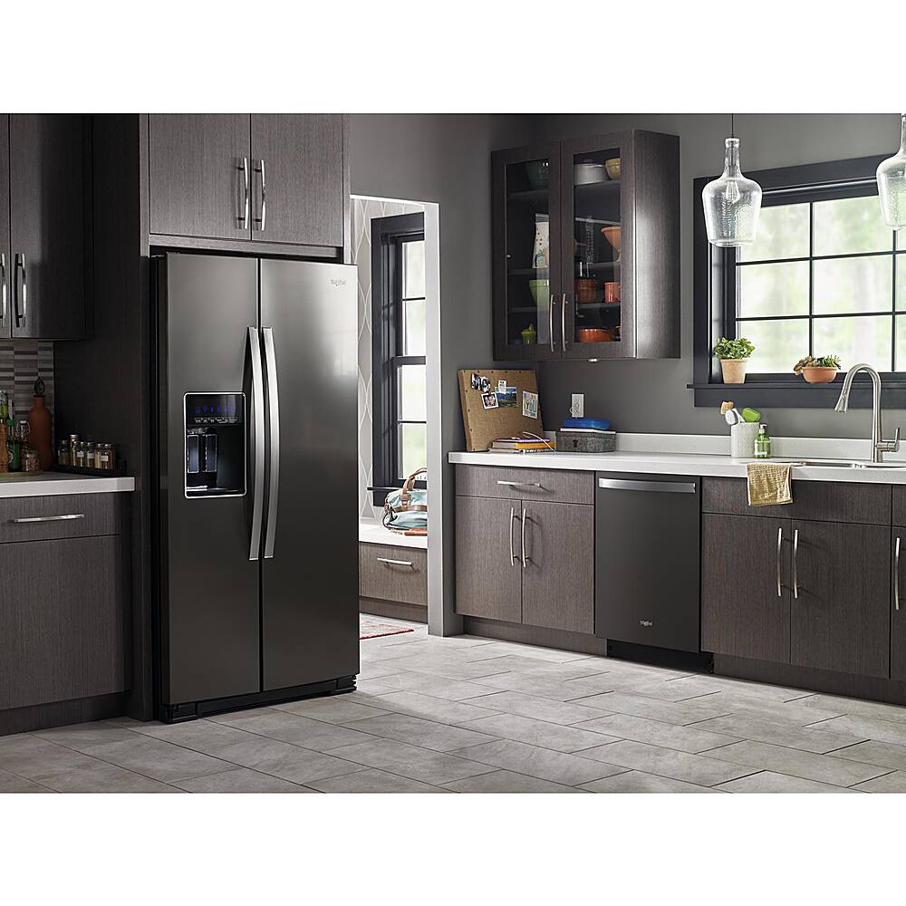 Alt View 16. Whirlpool - 20.6 Cu. Ft. Side-by-Side Counter-Depth Refrigerator - Black Stainless Steel with Printshield Finish.