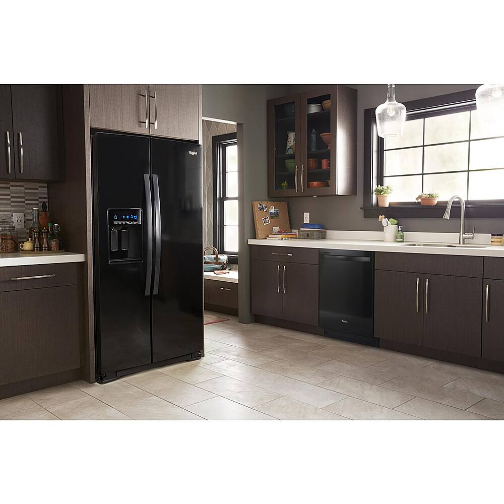 Alt View 12. Whirlpool - 20.6 Cu. Ft. Side-by-Side Counter-Depth Refrigerator - Black.