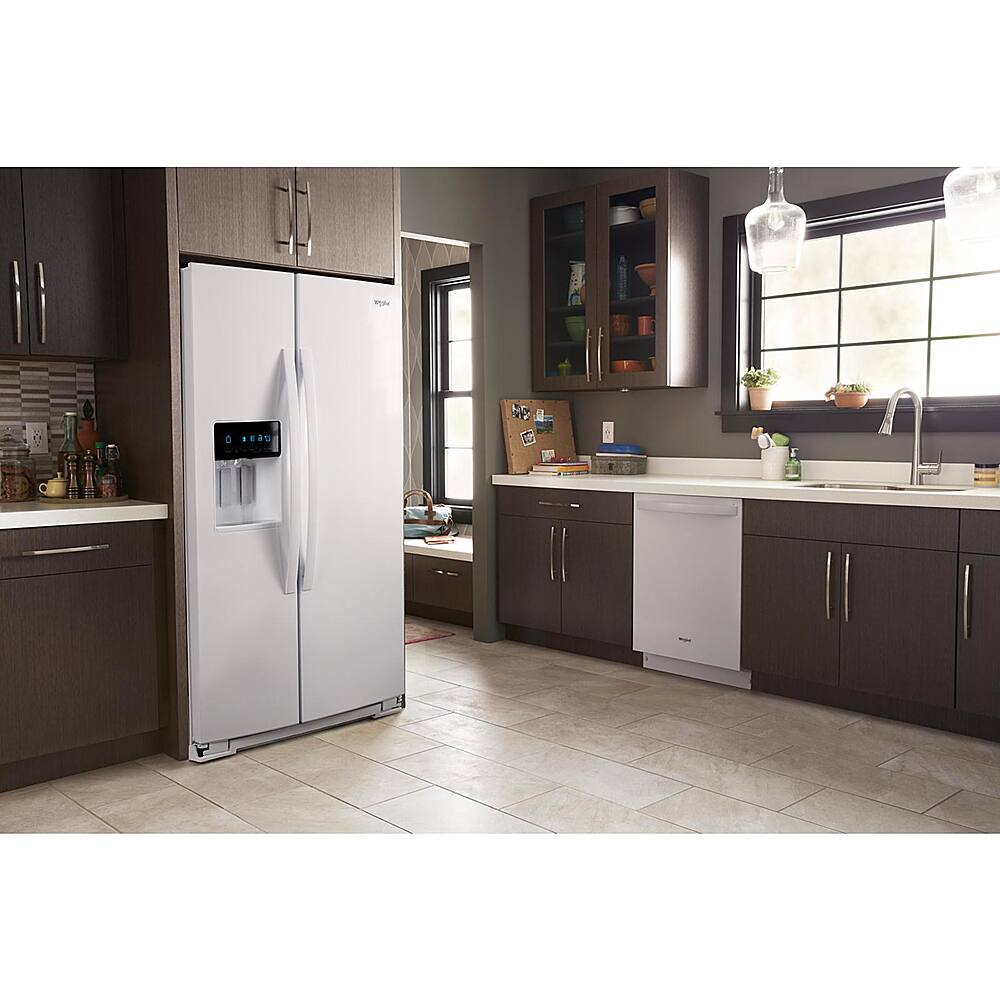 Alt View 13. Whirlpool - 20.6 Cu. Ft. Side-by-Side Counter-Depth Refrigerator - White.