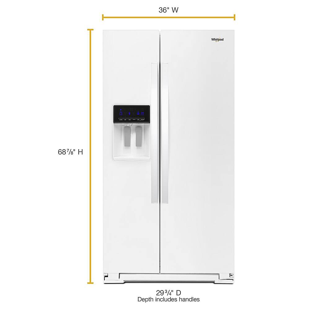 Alt View 1. Whirlpool - 20.6 Cu. Ft. Side-by-Side Counter-Depth Refrigerator - White.