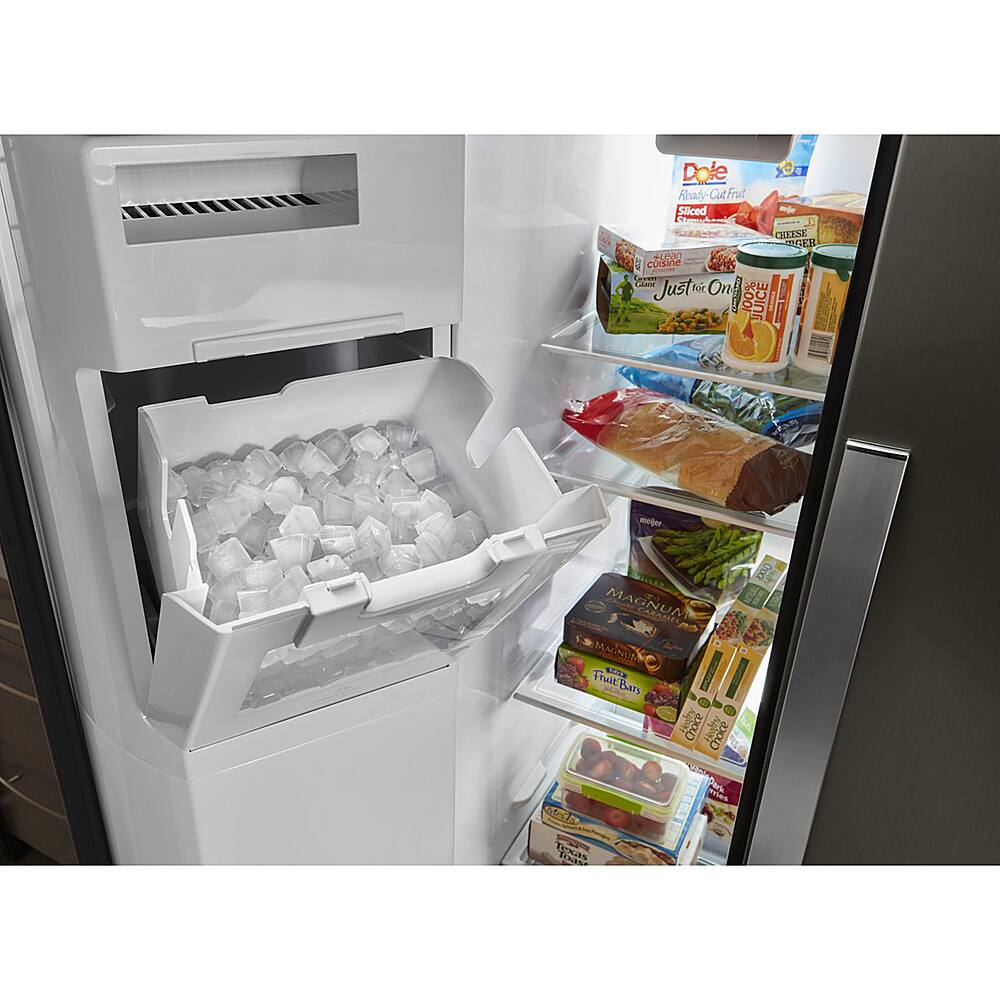 Alt View 4. Whirlpool - 20.6 Cu. Ft. Side-by-Side Counter-Depth Refrigerator - White.