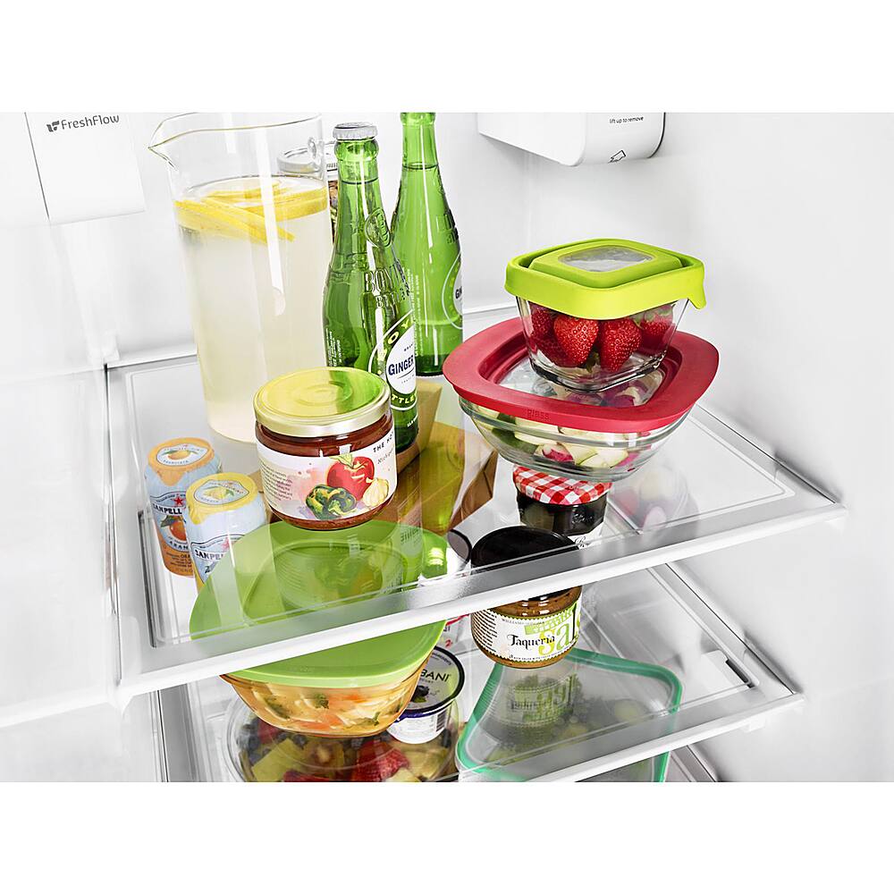 Alt View 5. Whirlpool - 20.6 Cu. Ft. Side-by-Side Counter-Depth Refrigerator - White.