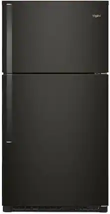 Front. Whirlpool - 21.3 Cu. Ft. Top-Freezer Refrigerator - Black Stainless Steel with Printshield Finish.